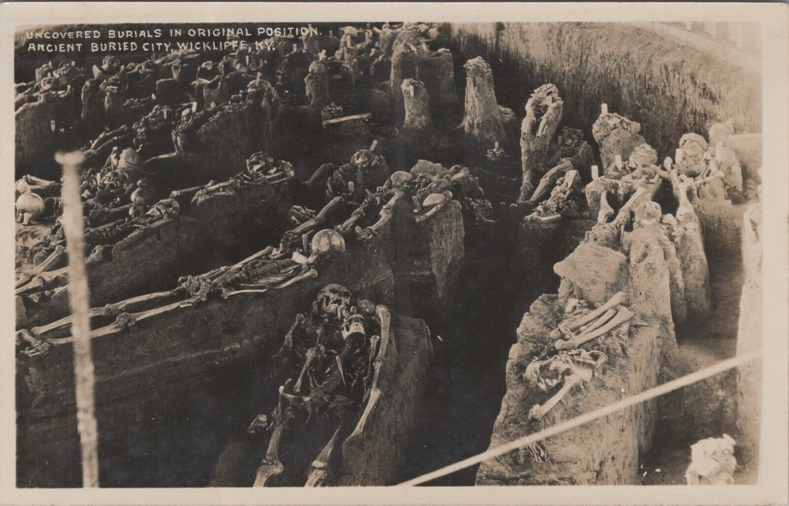 RPPC ancient burials Wickliffe Kentucky Mississippian archaeology postcard A303