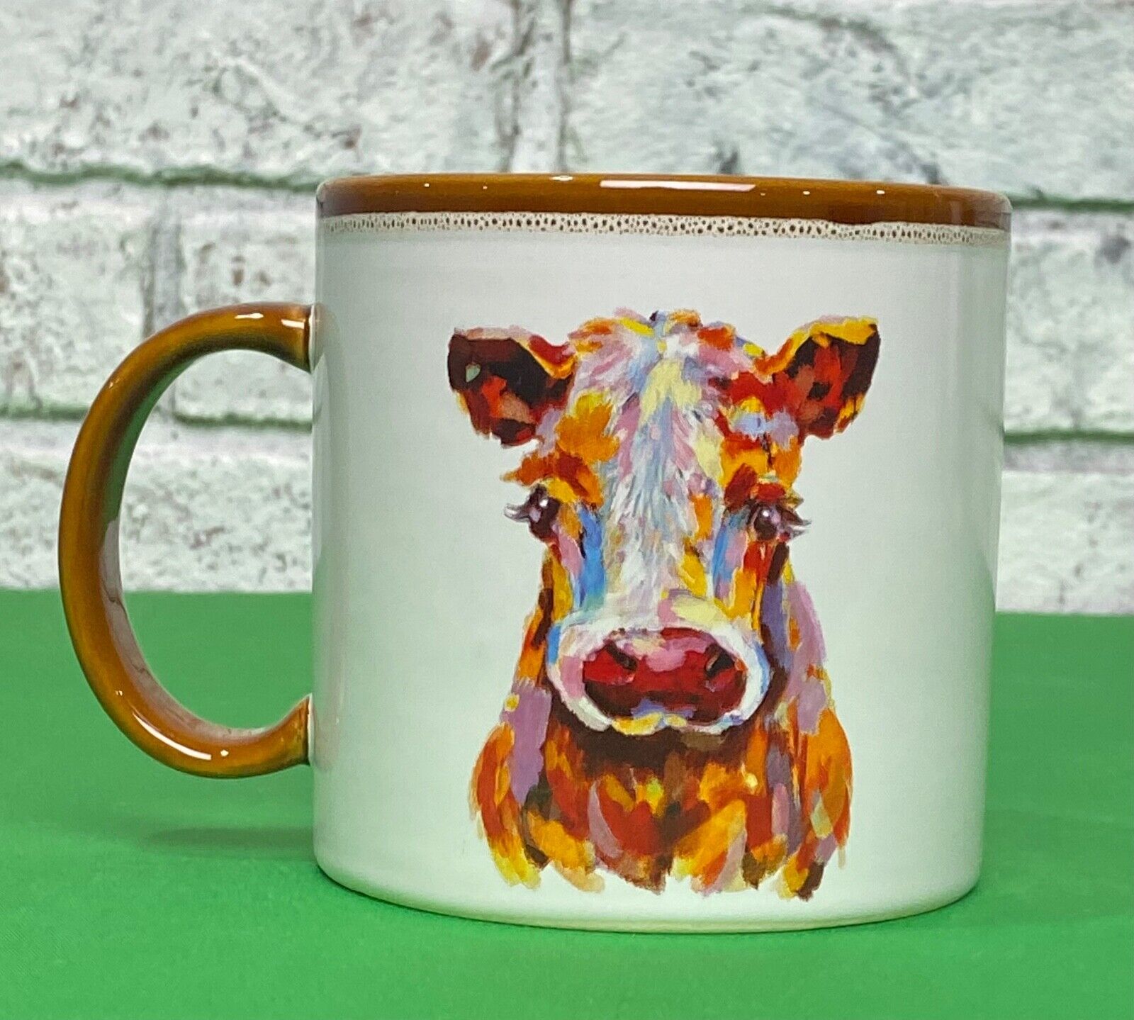 Mainstays Farmhouse Country Cow Coffee Mug 16oz Large Ceramic Farm Coffee Cup