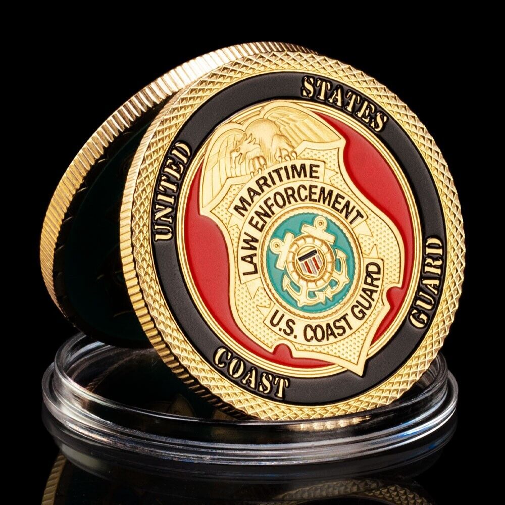 U.S. Coast Guard Maritime Law Enforcement Challenge Coin Military Veteran Gift