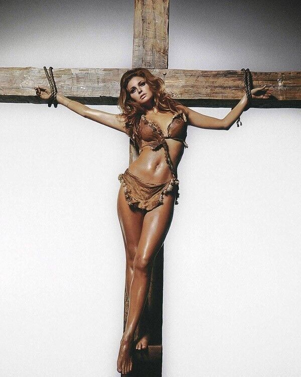 Raquel Welch tethered to cross as cavegirl One Million Years BC 24x36 poster