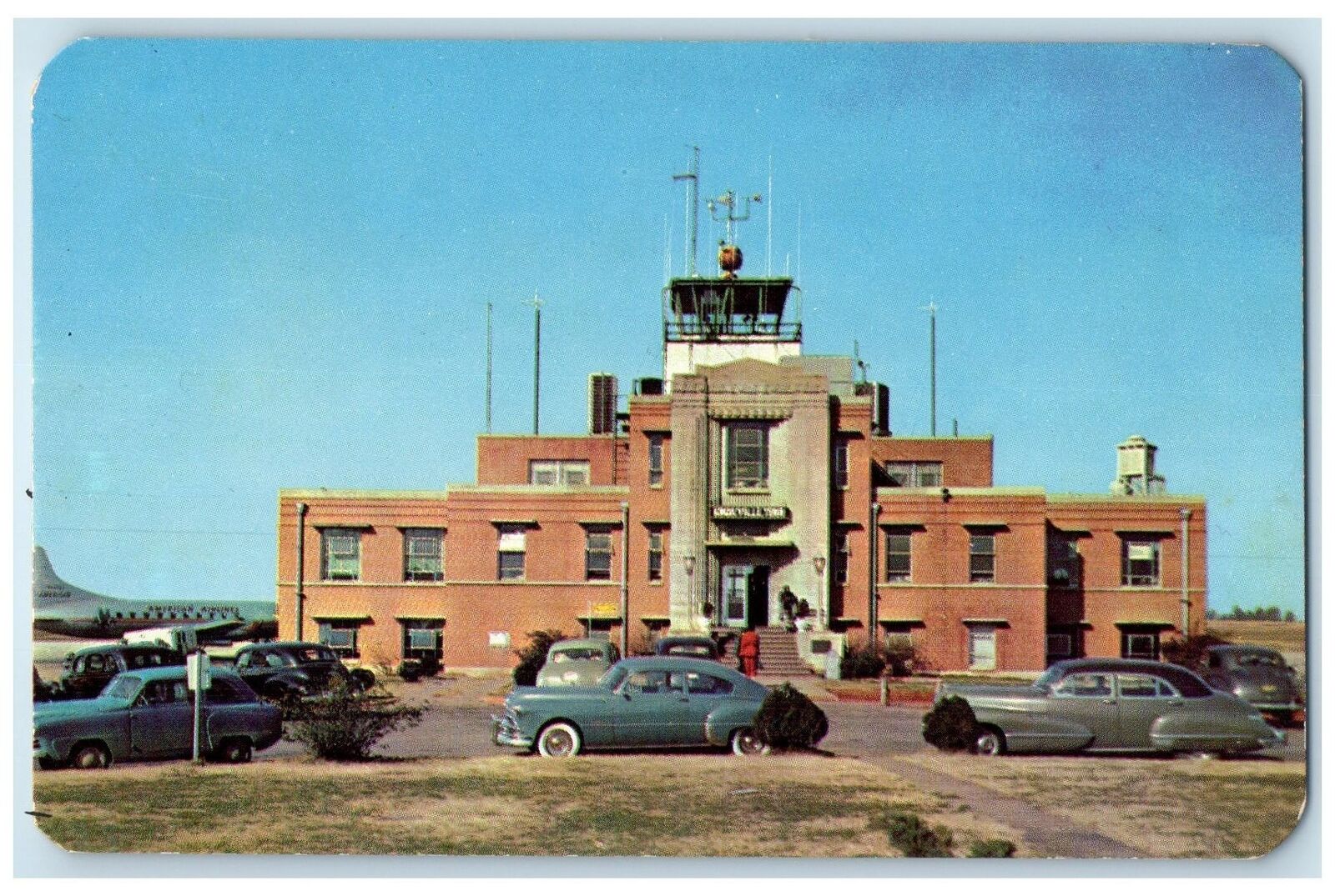 c1960s Municipal Airport Exterior Roadside Knoxville Texas TX Unposted Postcard