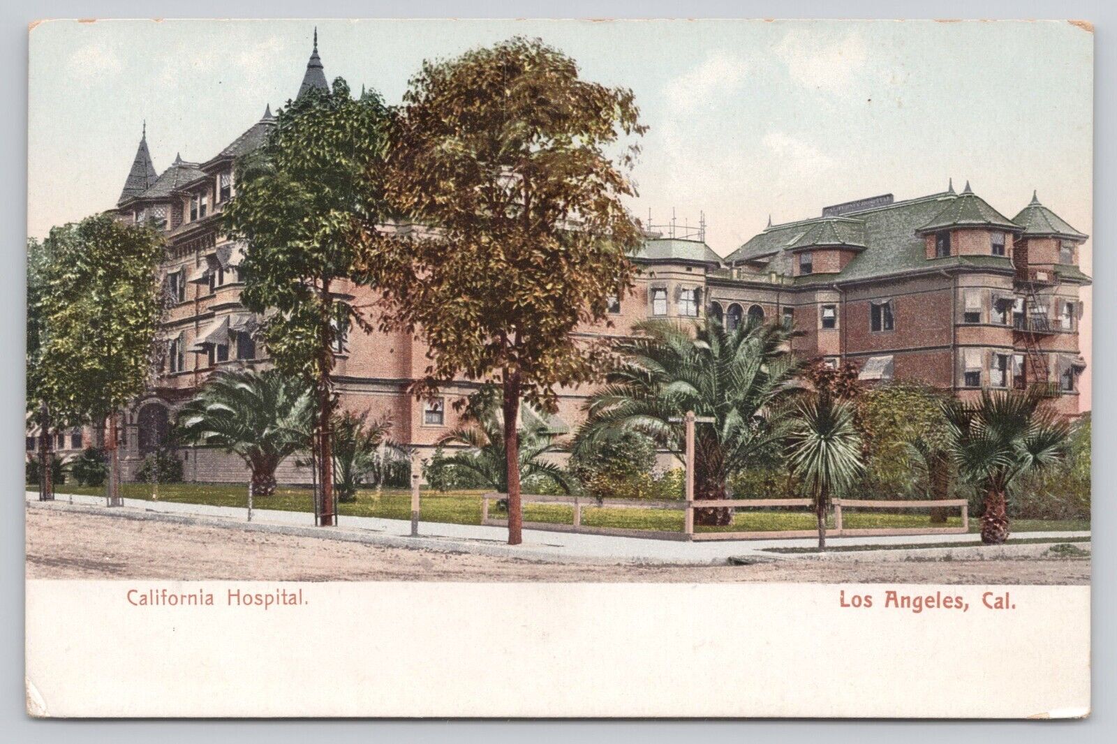 California Hospital Los Angeles California CA c1906 Unposted Antique Postcard