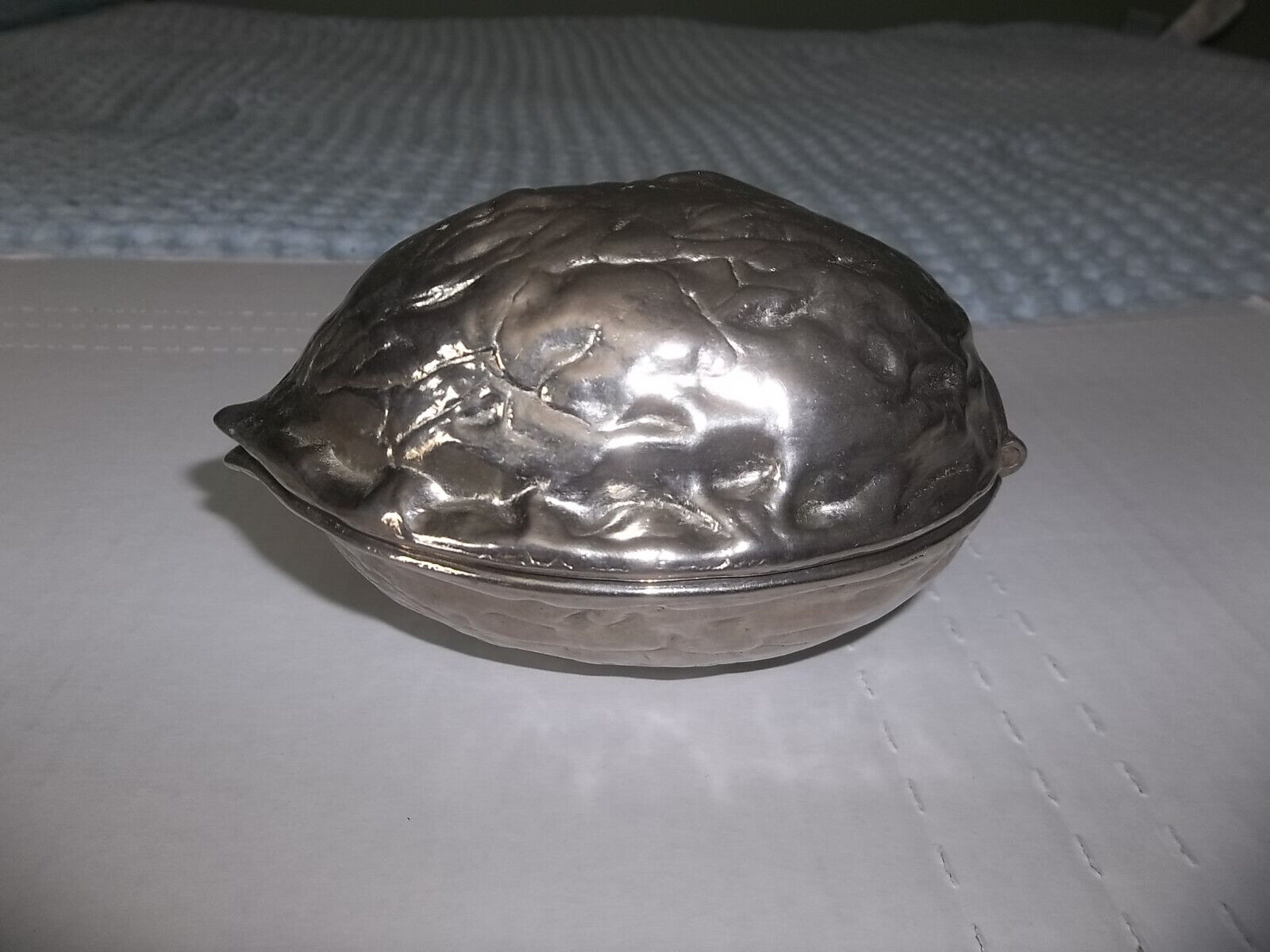 Vintage Large Brass Walnut Shell Shaped Nut Cracker VGC Decorative