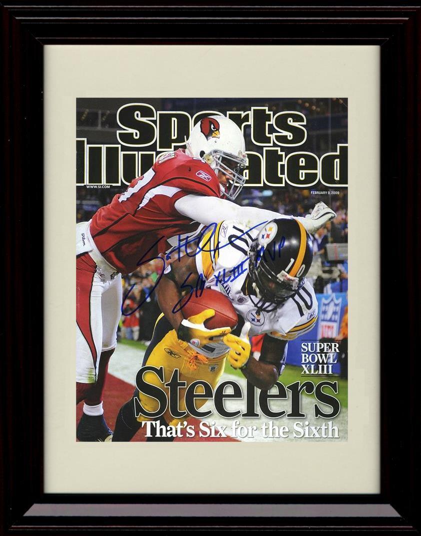 16x20 Framed Santonio Holmes - Pittsburgh Steelers Autograph Promo Print -