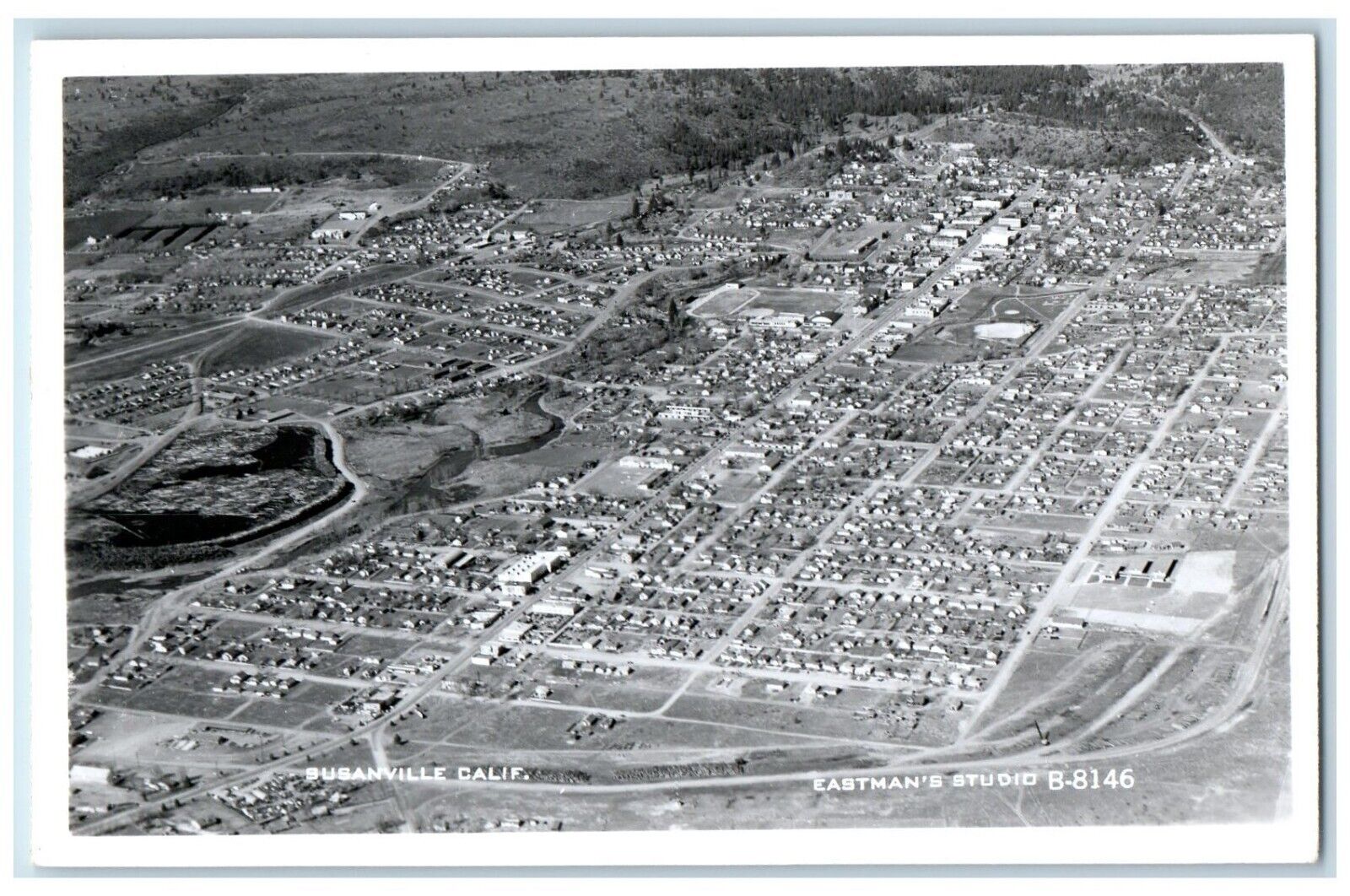 c1950\'s Arial View Of Susanville California CA RPPC Photo Unposted Postcard