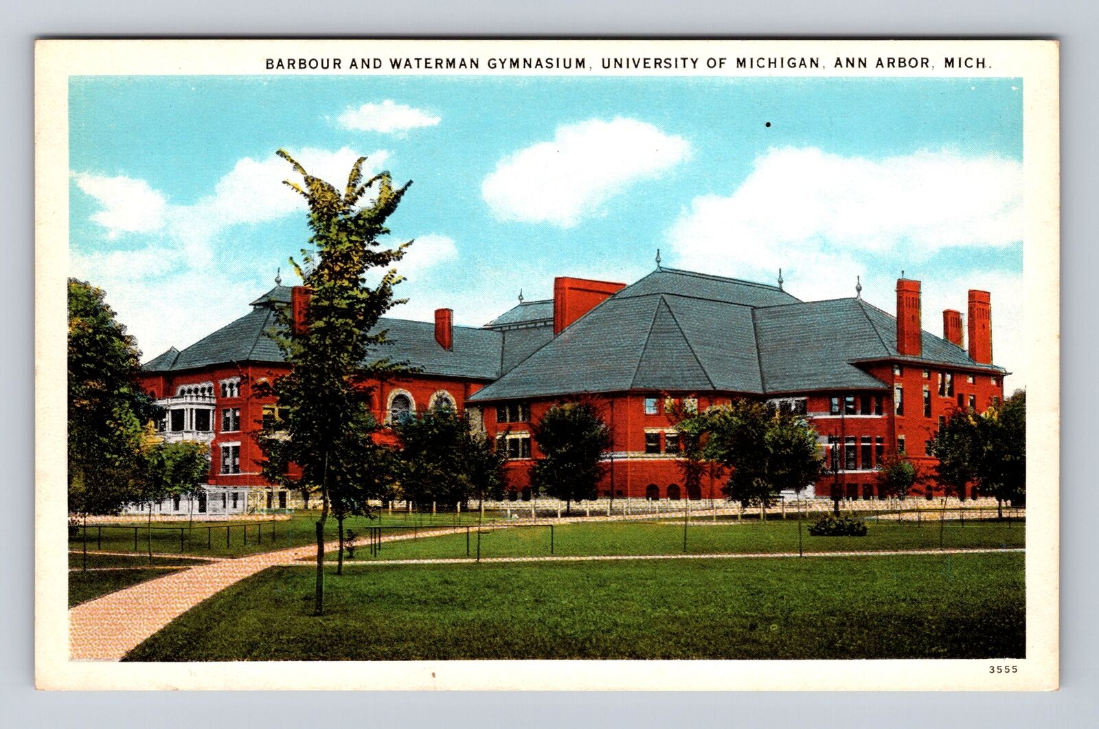 Ann Arbor MI-Michigan, University of Michigan Gymnasium, Vintage Postcard