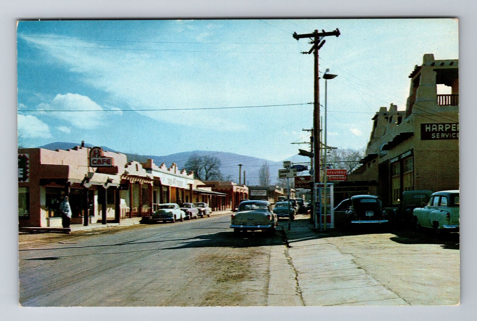 Taos NM-New Mexico, Kit Carson Road, Antique Vintage Souvenir Postcard