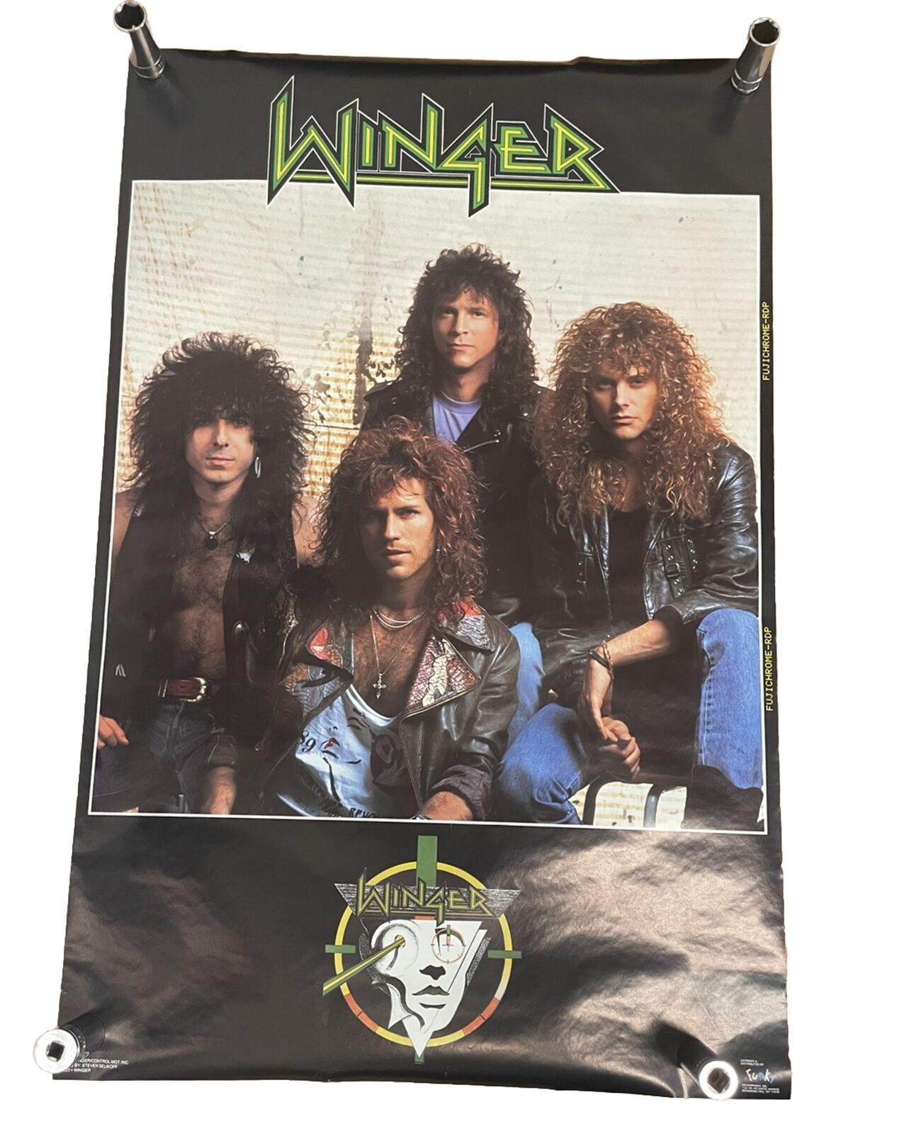 Vintage 1989 WINGER Band Rock Music Poster Funky Kip RARE W1