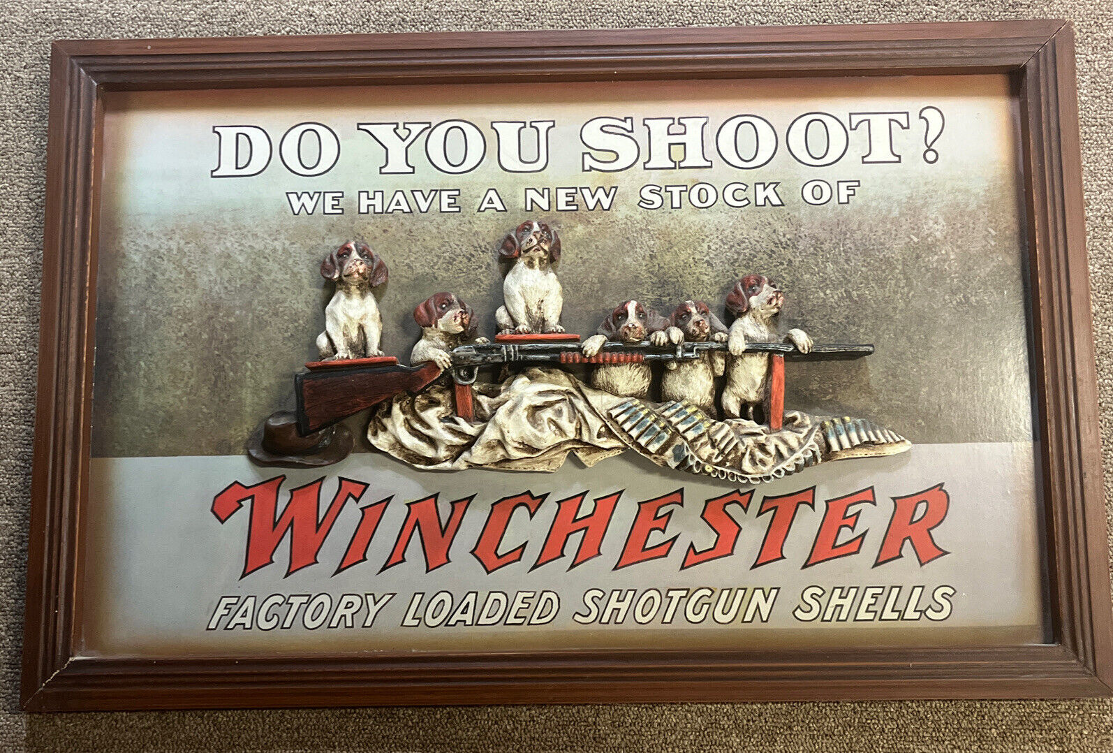 Winchester Do You Shoot Ammunition Ammo Firearms Guns Hunt Wall Framed 3D