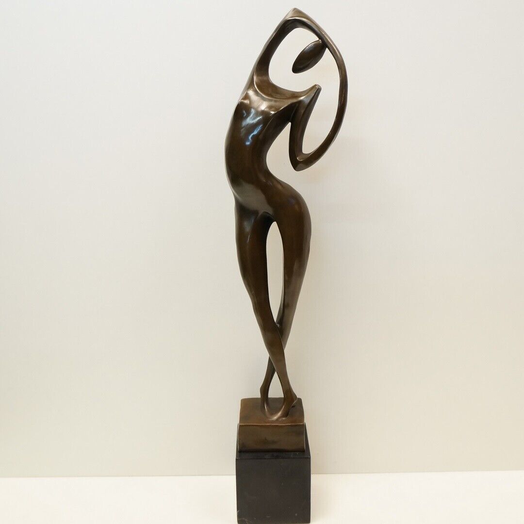 Statue Sculpture Sexy Modern Style Bronze Signed