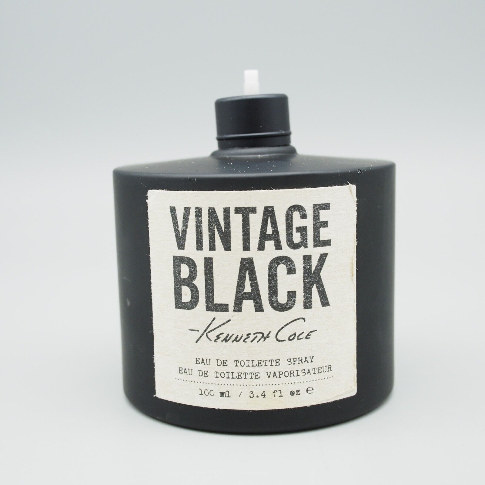 Kenneth Cole VINTAGE BLACK Mens Cologne Spray 3.4 oz 75% Full NO NOZZLE & CAP