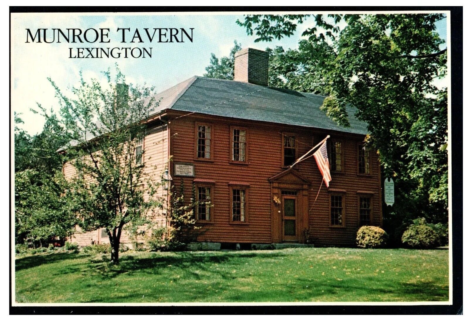 Lexington MA-Massachusetts, Munroe Tavern, Exterior, Vintage, Postcard 