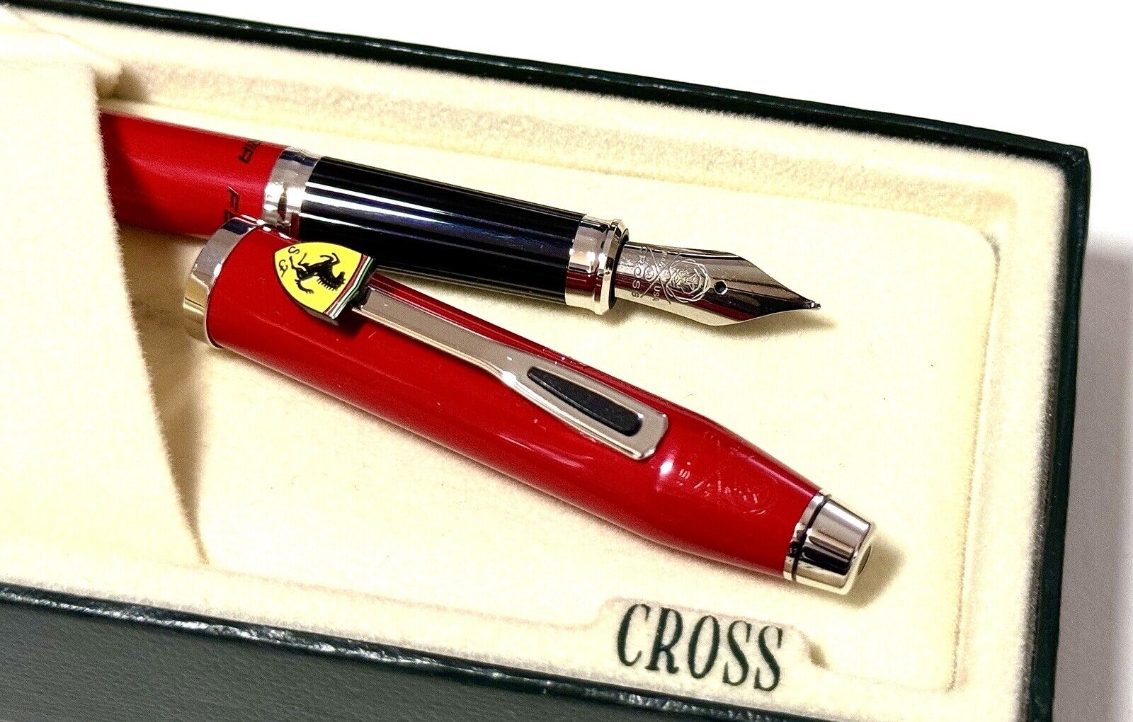 Cross Century II Fountain Pen “Ferrari” Red Lacquer/Rhodium Plating New W/Box