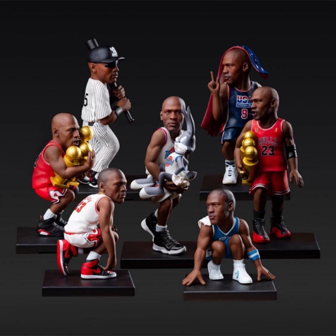 Michael Jordan 10cm Figure Set 7 Pcs  used japan