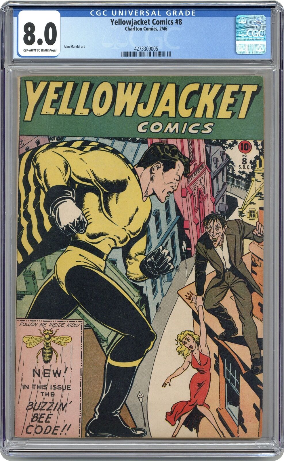 Yellowjacket Comics #8 CGC 8.0 1946 4273309005
