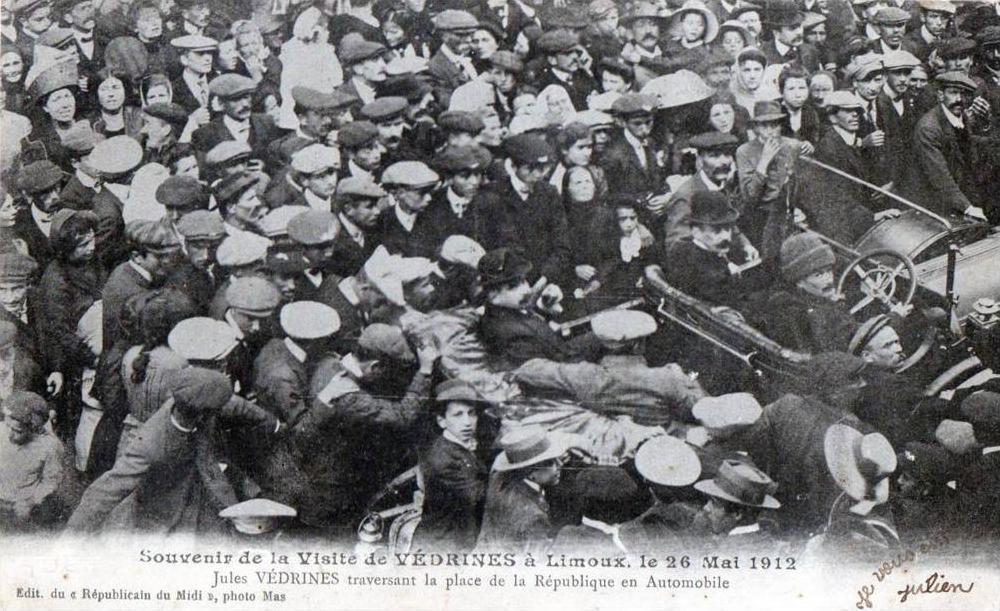 CPA 11 SOUVENIR OF THE VISIT OF VEDRINES IN LIMOUX MAY 26, 1912 JULES VEDRINES