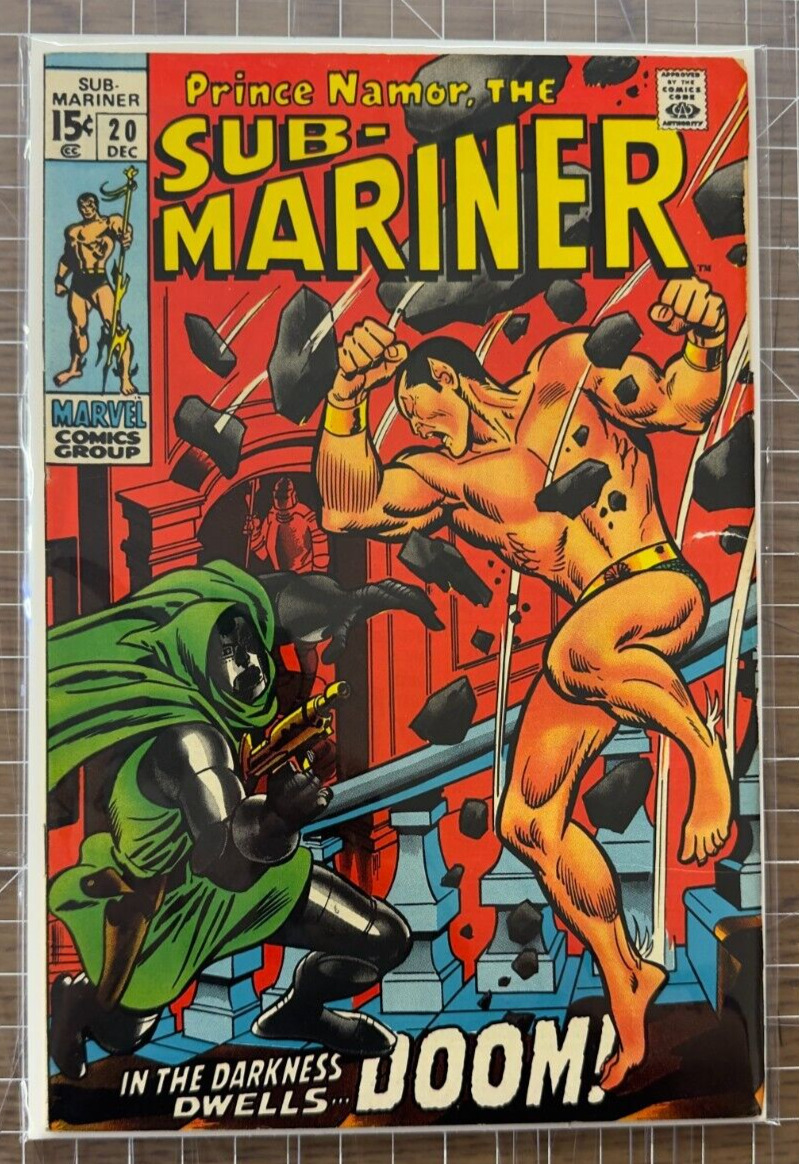 Prince Namor The Sub-Mariner #20 1969 Silver Age Marvel Comic 3.5-4.5
