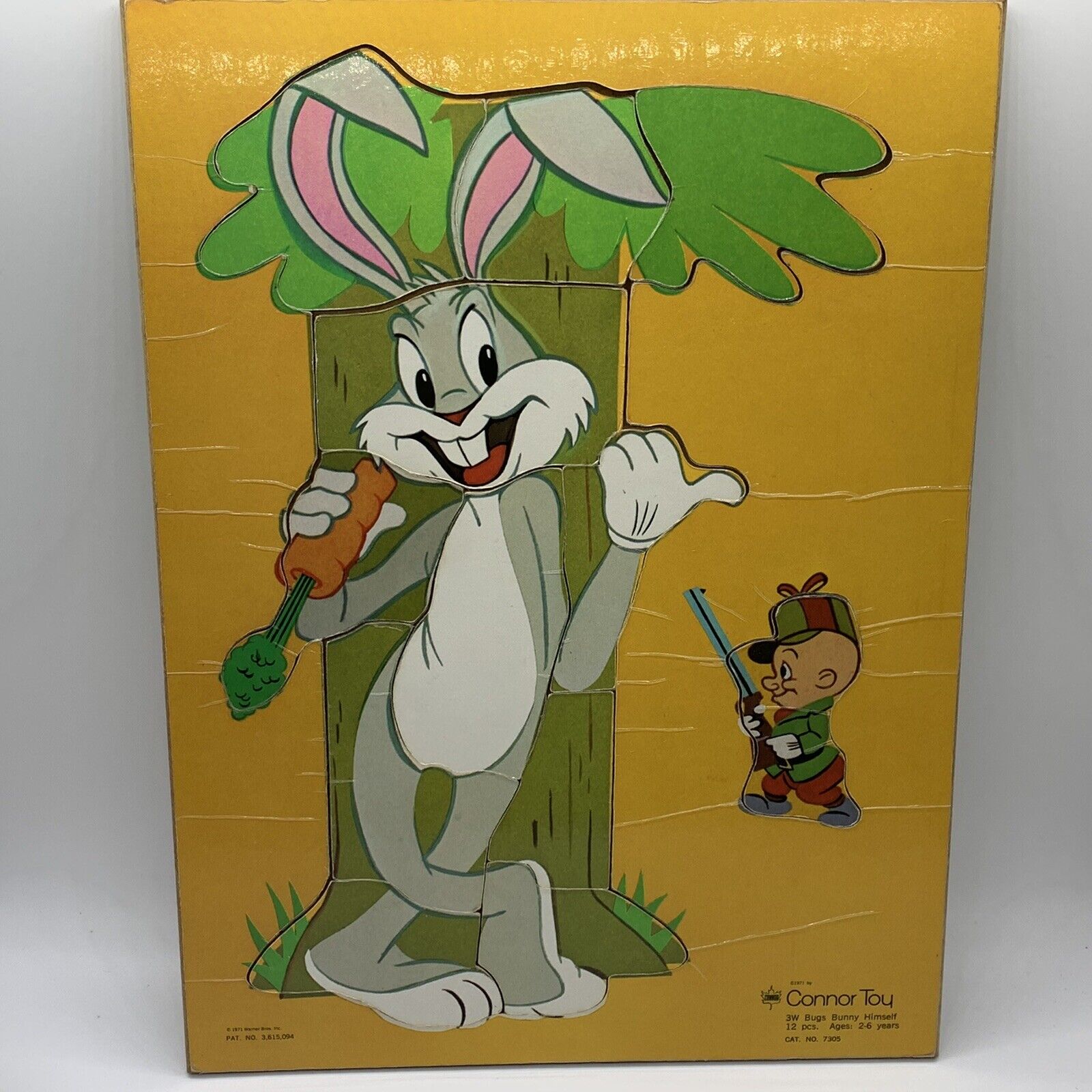 Vintage Wooden Tray Puzzle - Connor Toy - Bugs Bunny Himself - Dated 1971