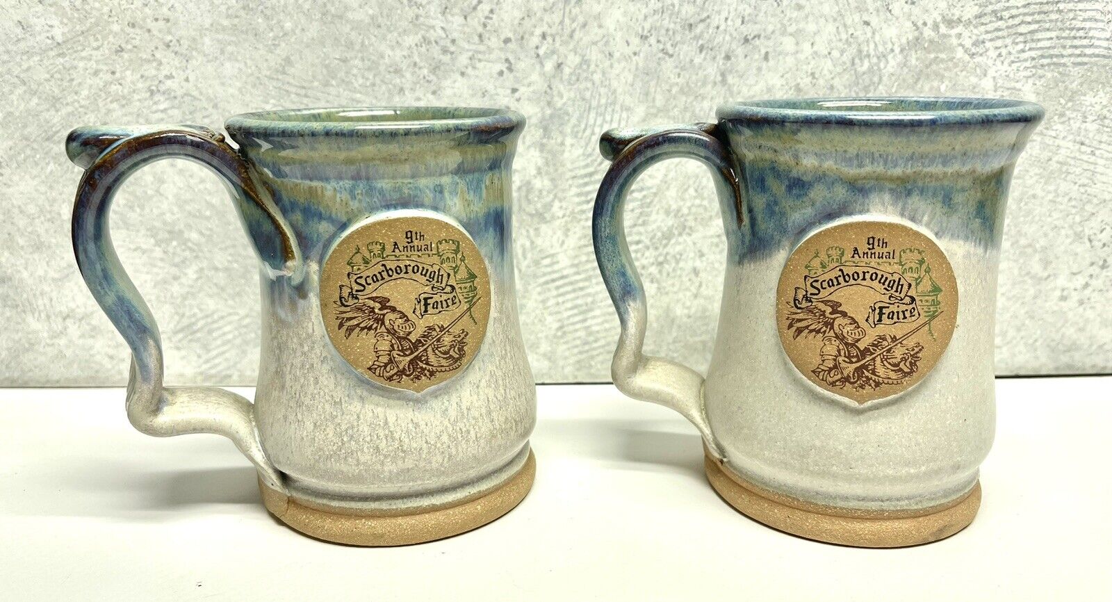 2 Vintage Scarborough Faire Texas Renaissance Festival Beer Mugs Limited Edition