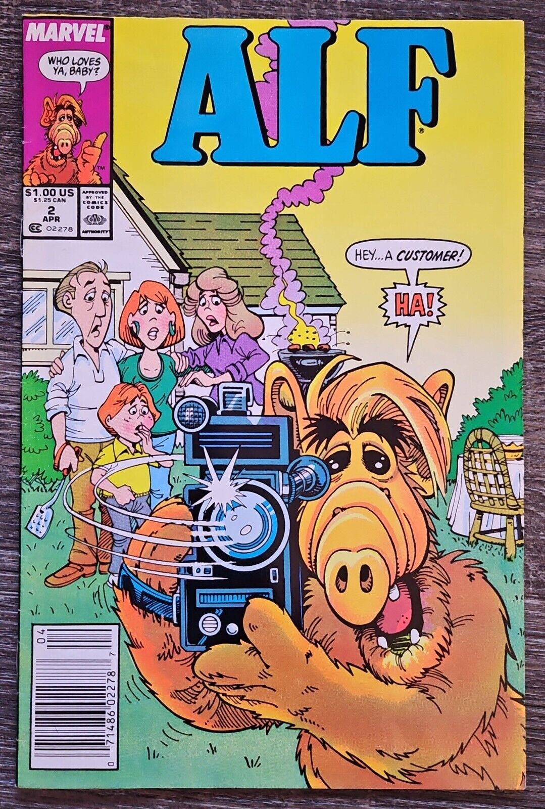 Alf #2 - Key 2nd - Newsstand Variant - 1988 - Marvel Comics HTF LOW PRINT