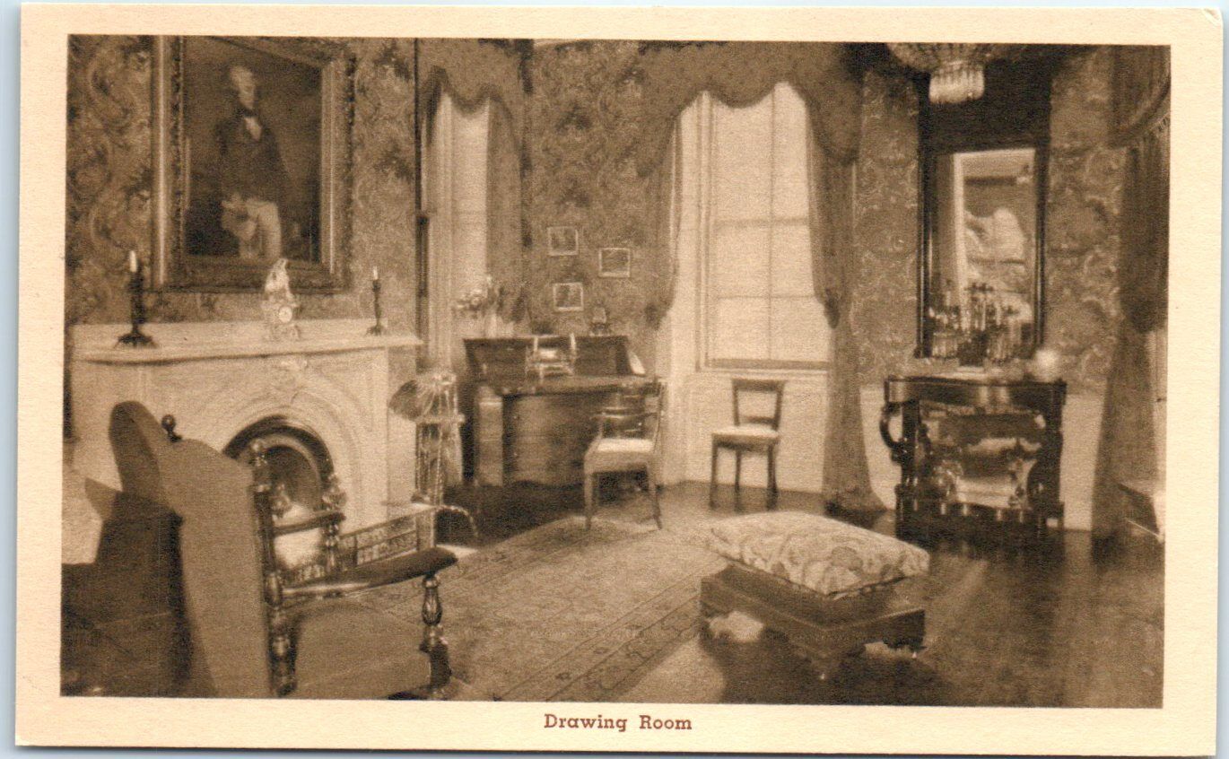 Postcard - Drawing Room, Friendship Hill National Historic Site - Pennsylvania