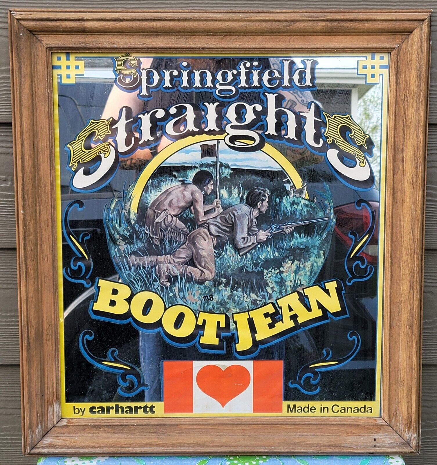VTG Carhartt Springfield Straights Boot Jean Mirrored Advertisement Canadiana