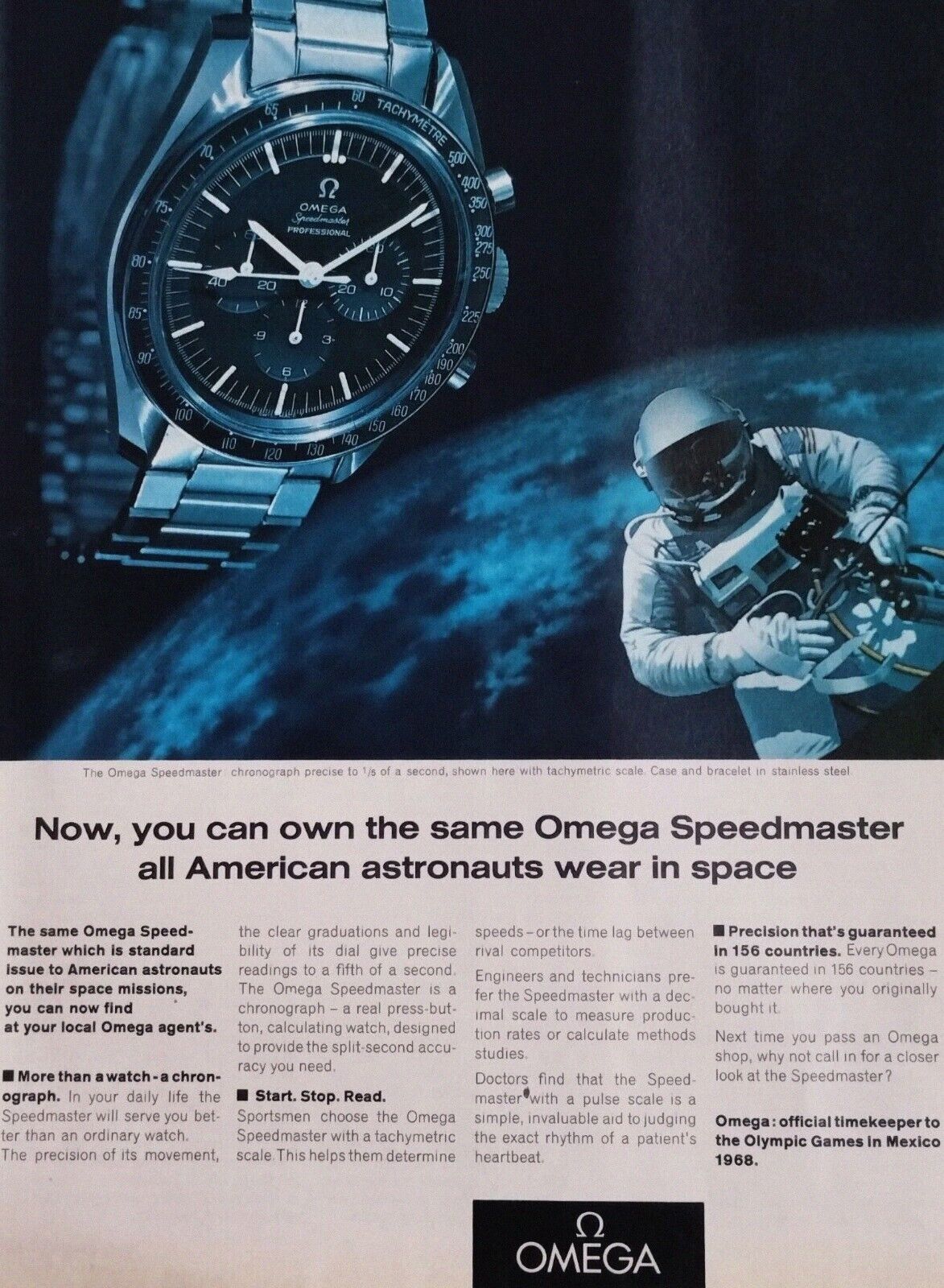 Omega Speedmaster Watch REPRINT vintage classic 11x15 Poster Luxury wall art