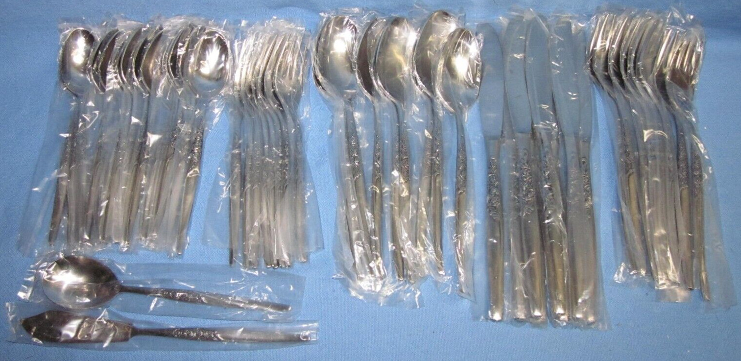 Vintage Stainless Japan Flatware ~ Still New in the Box ~ Uni-Rose Pattern