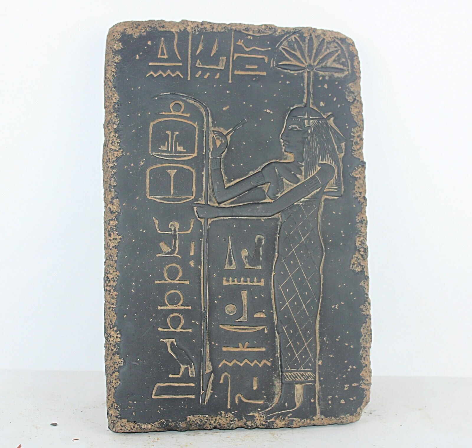 Rare Ancient Egyptian Antique Pharaonic Stela of Queen Cleopatra Egyptology BC