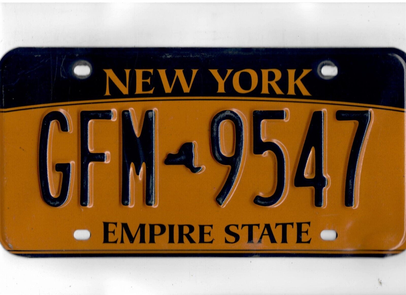 NEW YORK passenger license plate \