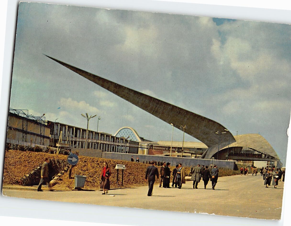 Postcard La flèche du Génie Civil, Expo 58, Brussels, Belgium