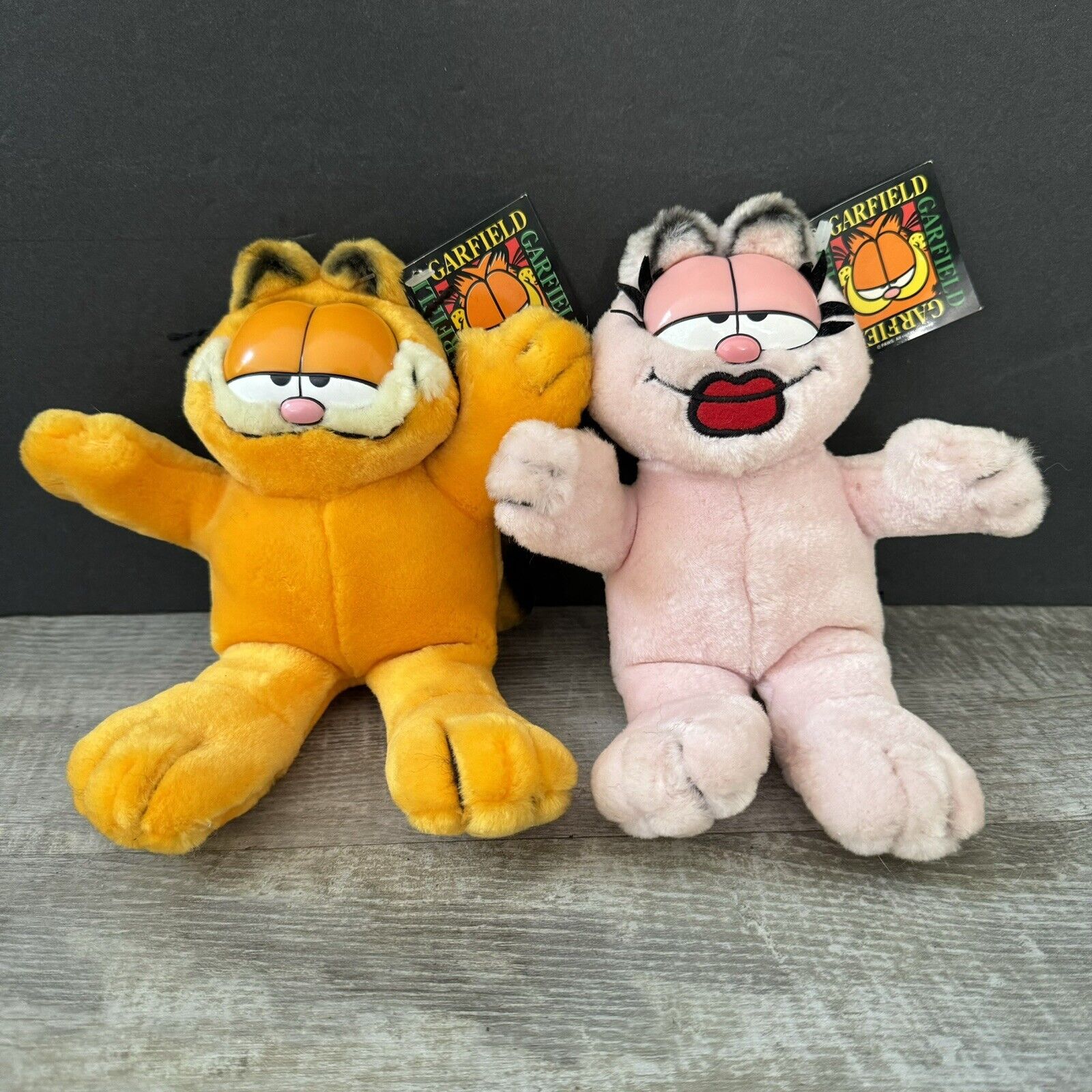 GARFIELD & ARLENE Bean Bag Plush 6” by Fine Toy Co. Paws 1978 with Tags