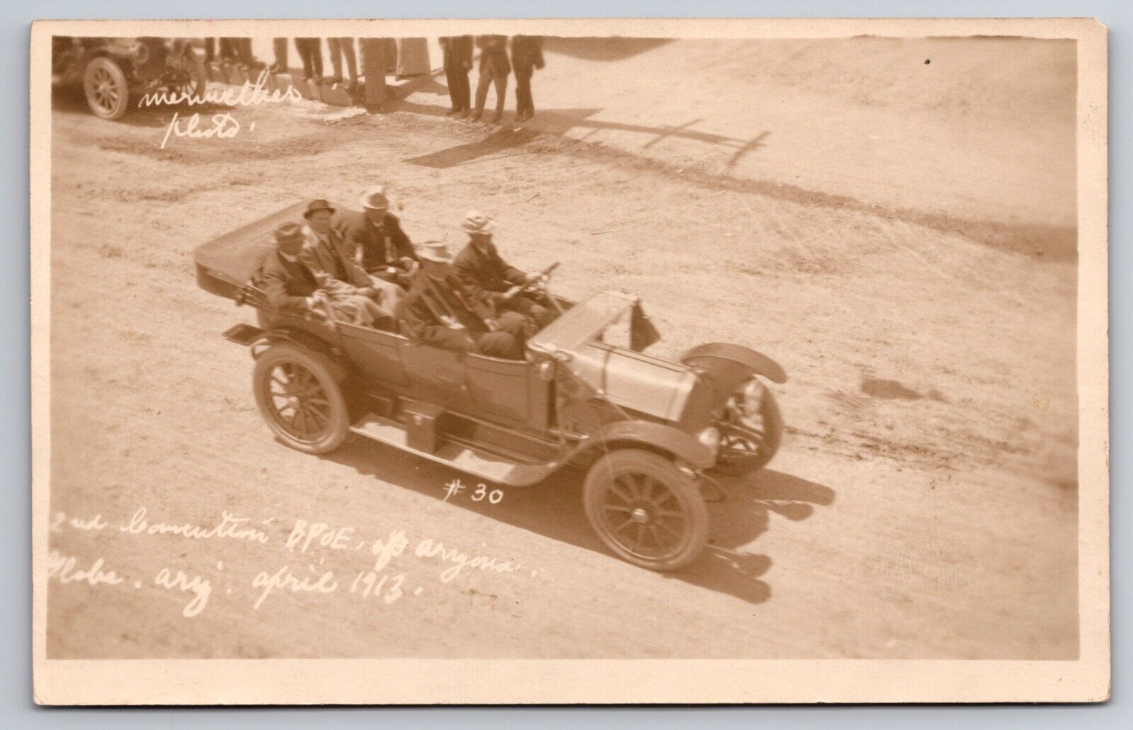 Old Car BPOE Elks Convention Globe Arizona 1913 Real Photo RPPC