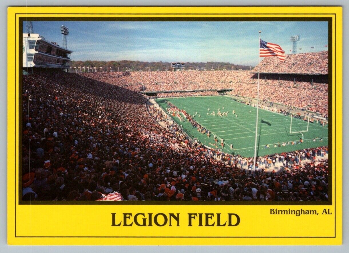 Postcard Birmingham Alabama Legion Field Football Stadium