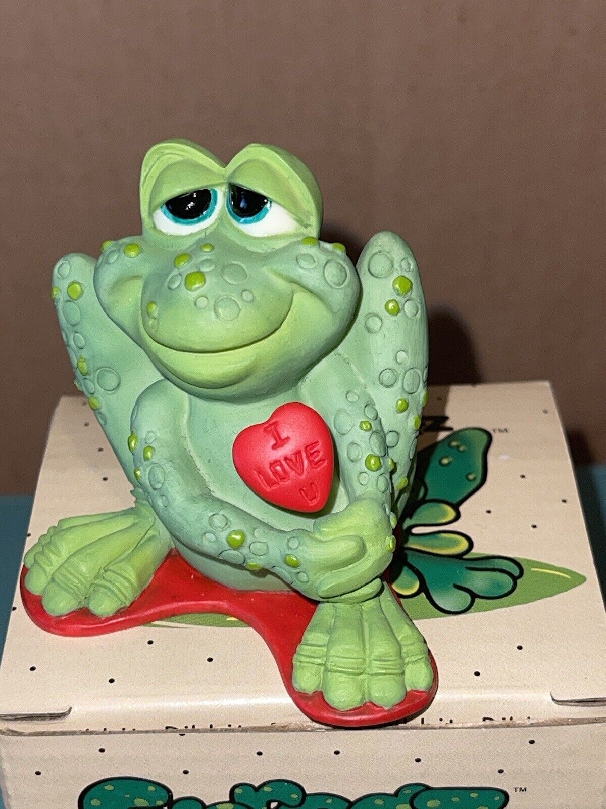 Holland Sprogz Frog Figurine 2004 All Croaked Up W/ Box