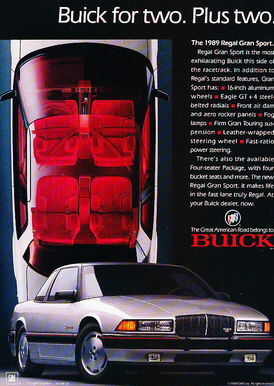 1989 Buick Regal Gran Sport Classic Advertisement P63