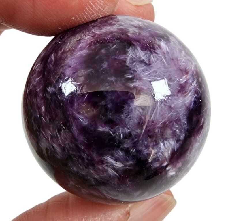 Charoite Crystal Polished Sphere Russia 35.1 grams A-Grade