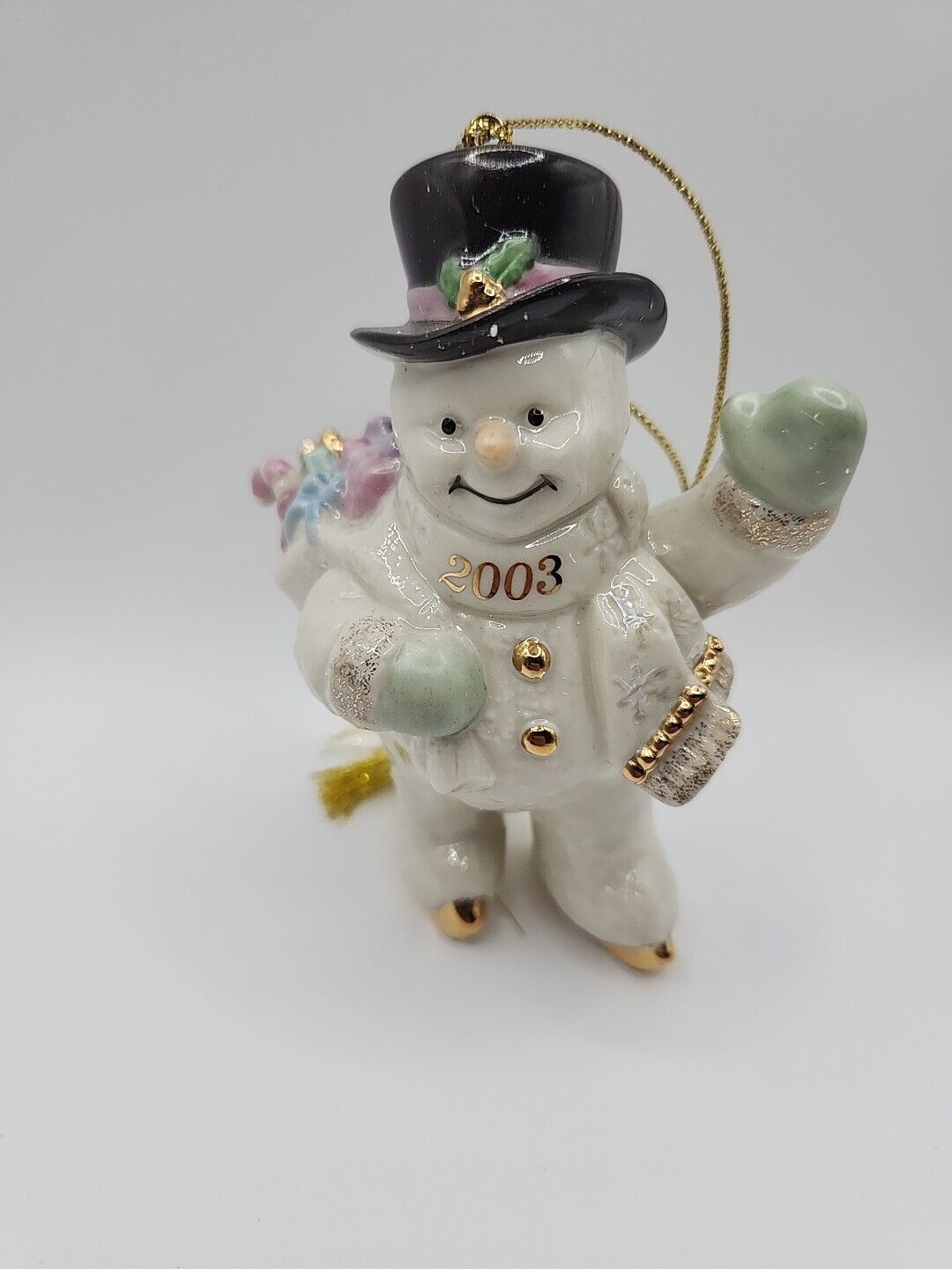 Lenox Classics 2003 Annual Snowman Ornament \