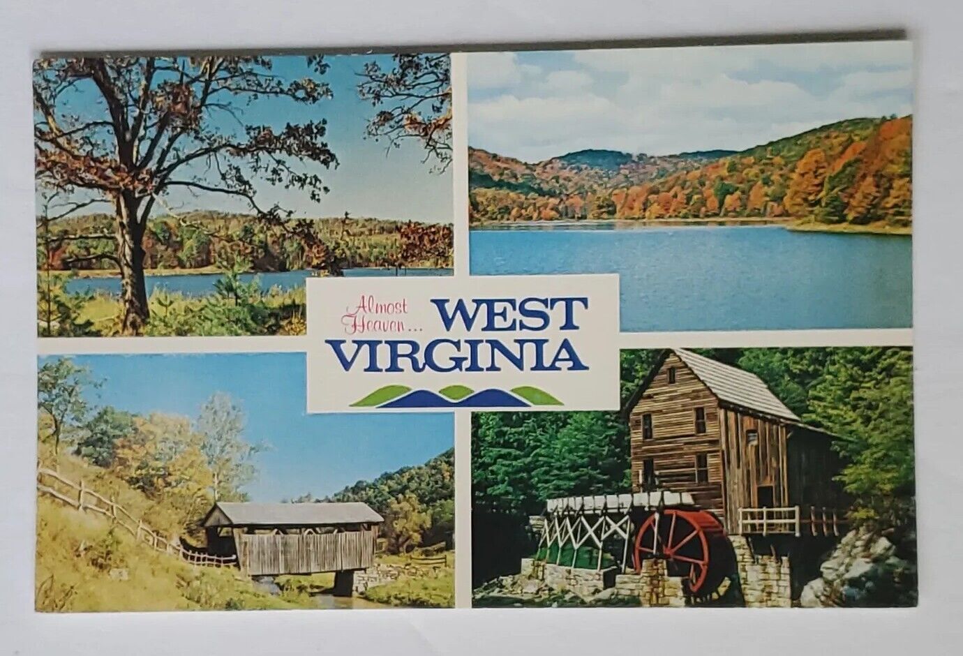 Postcard Almost Heaven West Virginia USA Mountains Sherwood Lake Indian Creek 