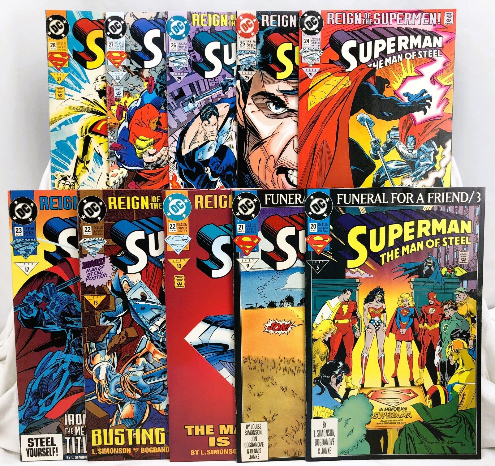 Superman: The Man of Steel #20-28 (1993, DC) 10 Issue Lot