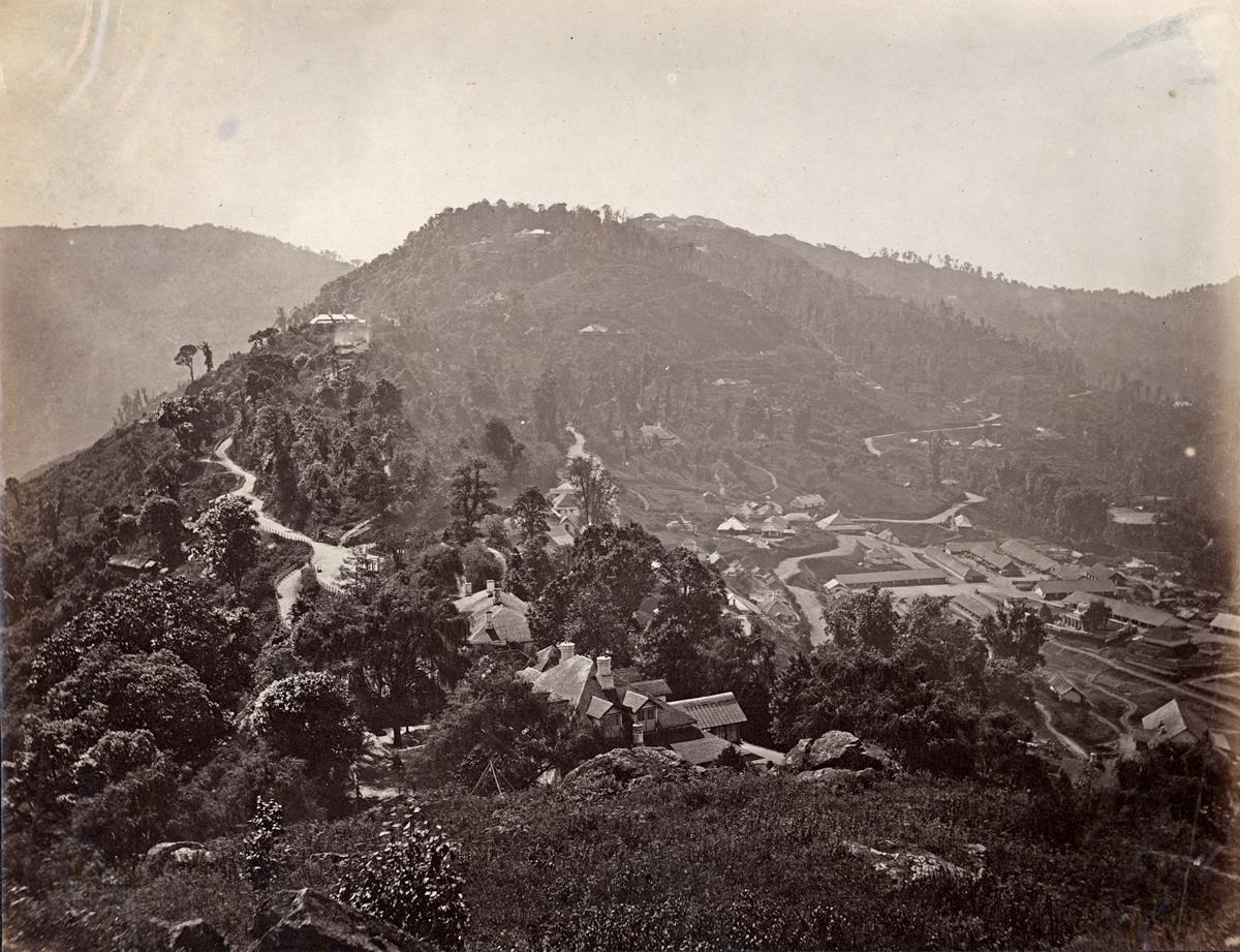 DARJEELING INDIA LANDSCAPE - Antique Photograph - 19TH CENTURY