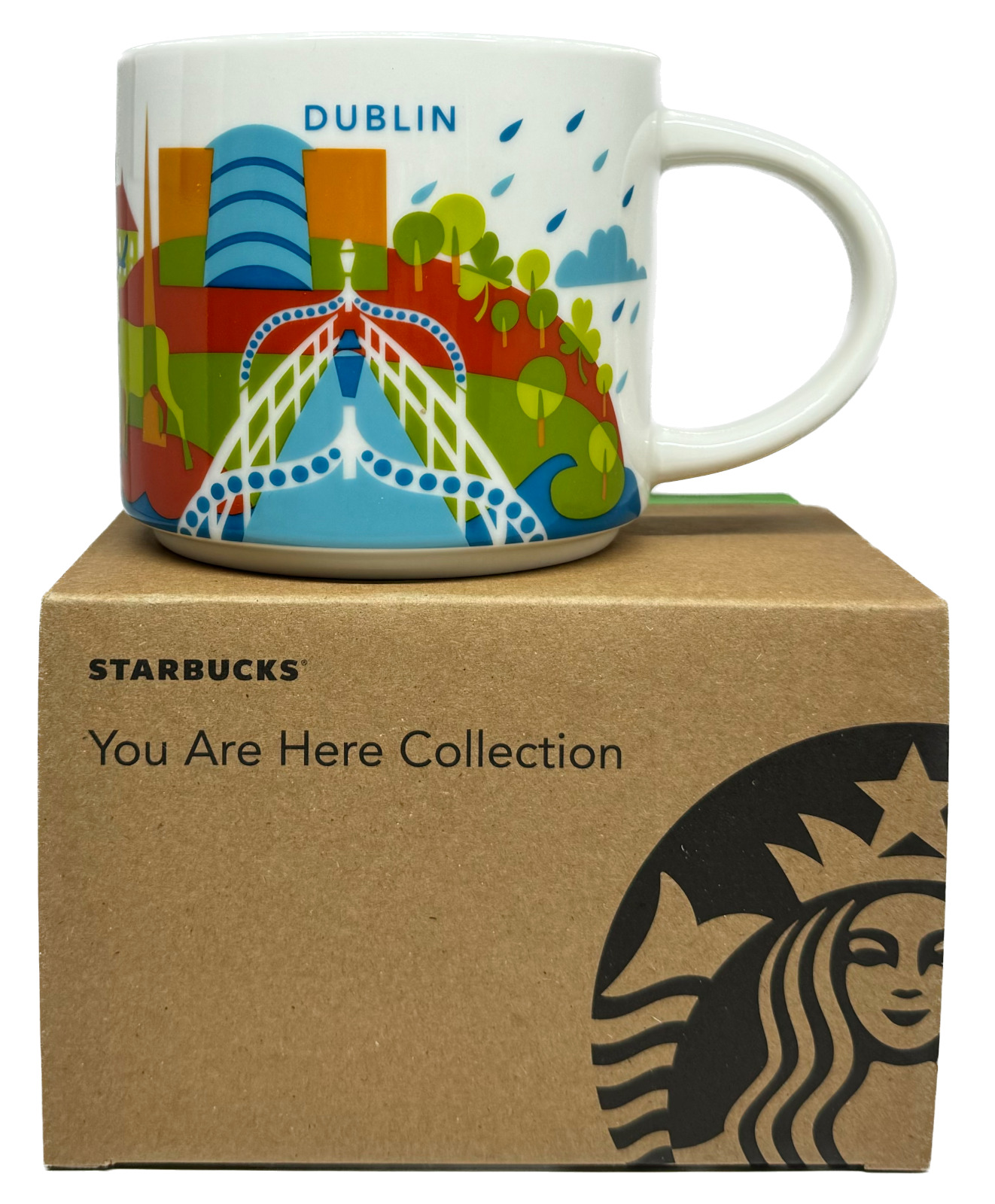 New Starbucks Dublin You Are Here YAH Collector Series 14oz Ceramic Mug in Box