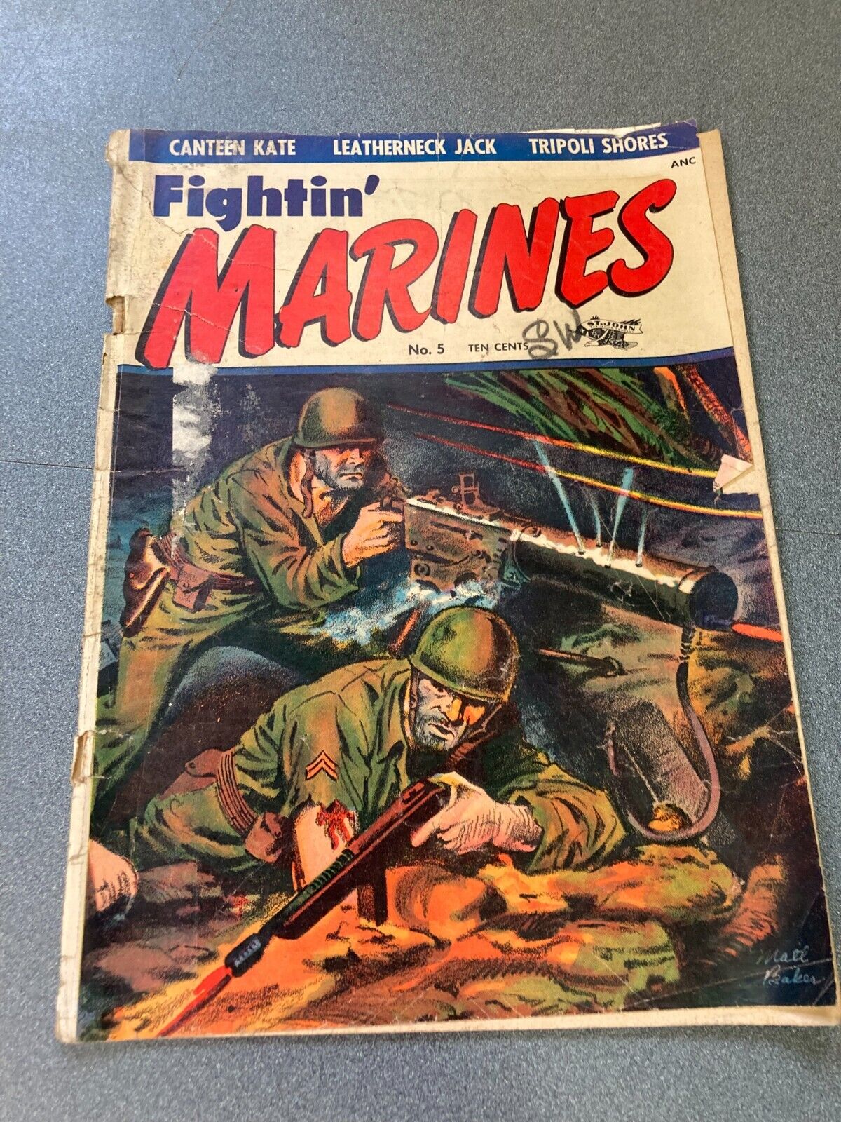 Fightin Marines #5 Matt Baker Art Canteen Kate St John Comics 1952 GD-