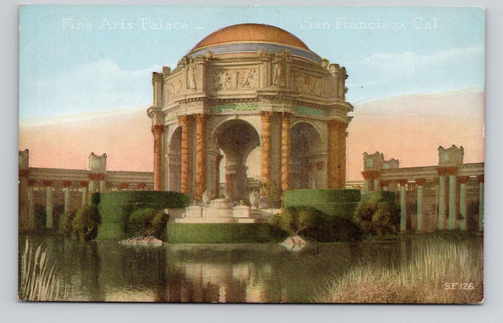 Postcard Fine Arts Palace San Francisco California CA, Unposted Antique B10
