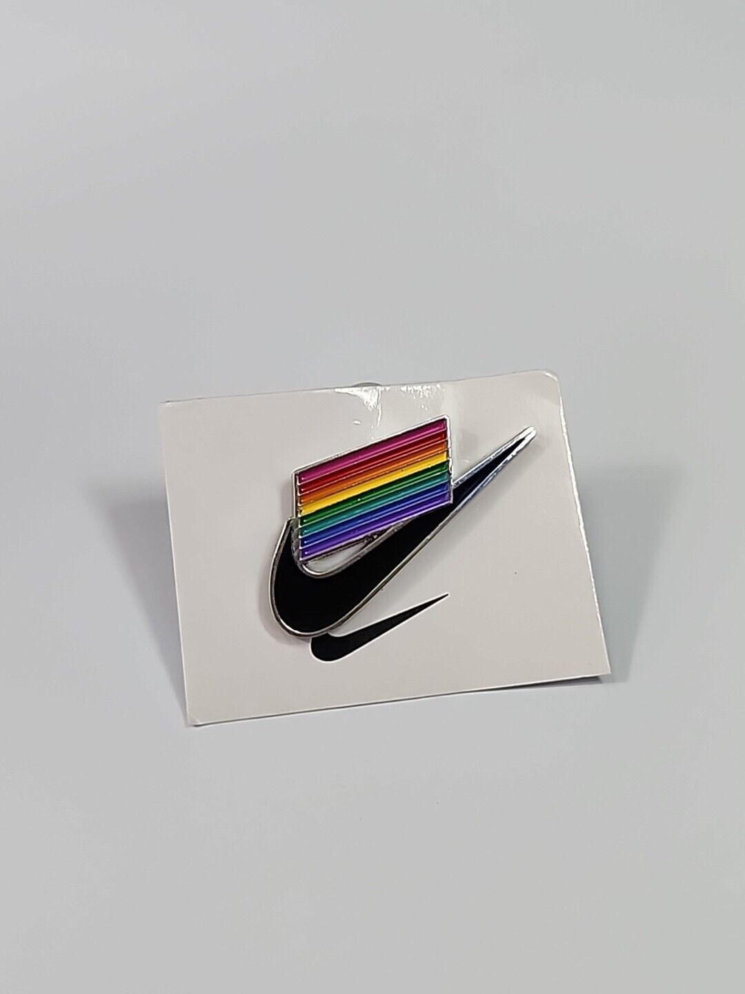 Nike Be True Pride Rainbow Lapel Pin Swoosh Logo *