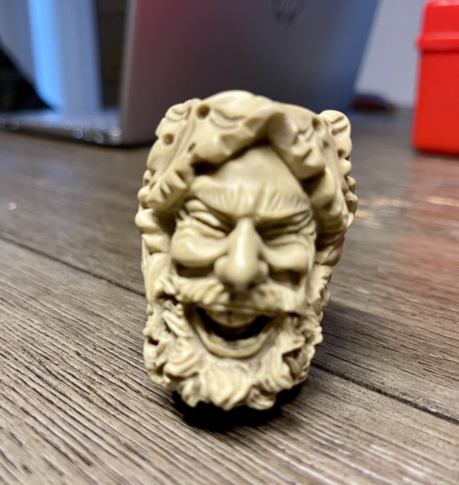 Large Meerschaum Pipe Laughing Man with Beard & Mustache