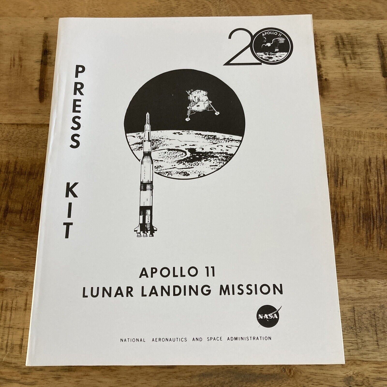 NASA Apollo 11 Lunar Landing Mission Press Kit - Bound Reproduction Paperback