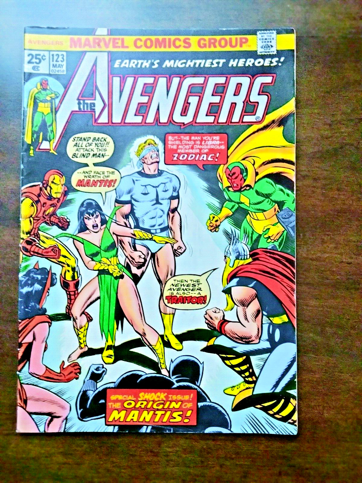 1974 The Avengers #123 Mantis Origin Very Good +