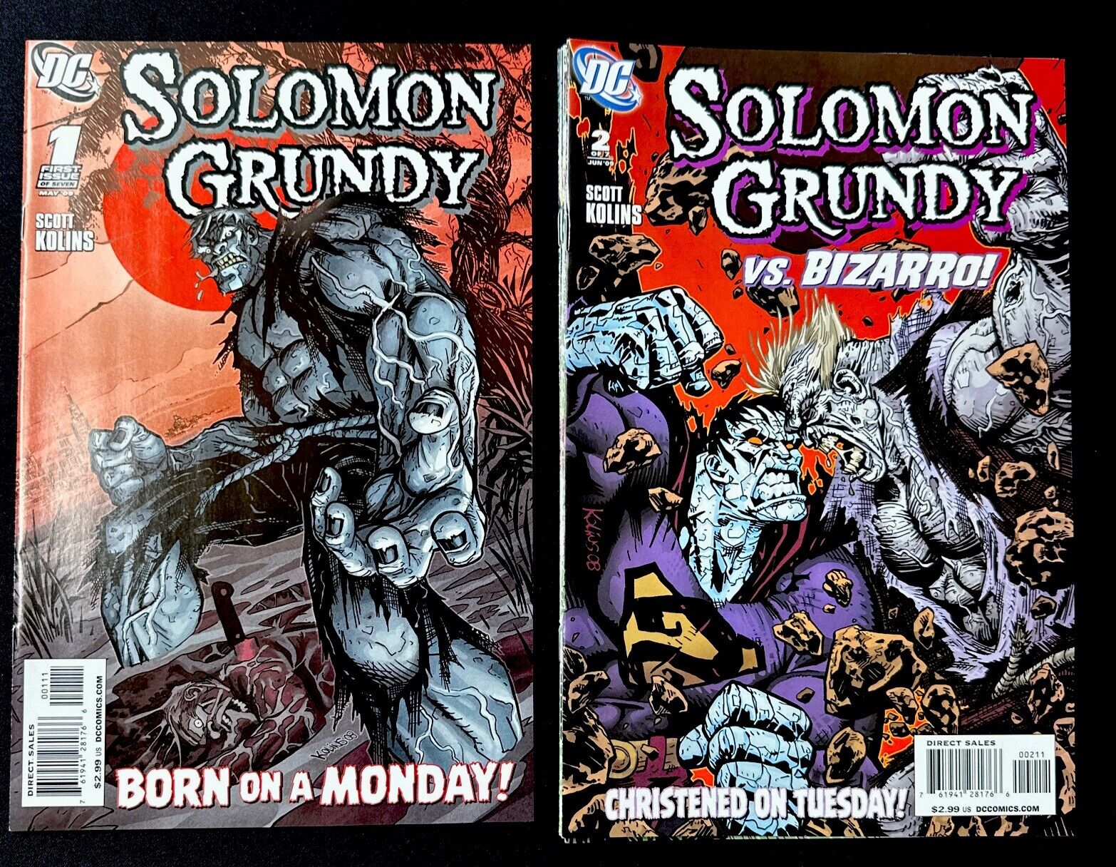 Set Of 7 Solomon Grundy DC Comics 2009 Series 1-7 Run VF/NM Blackest Night