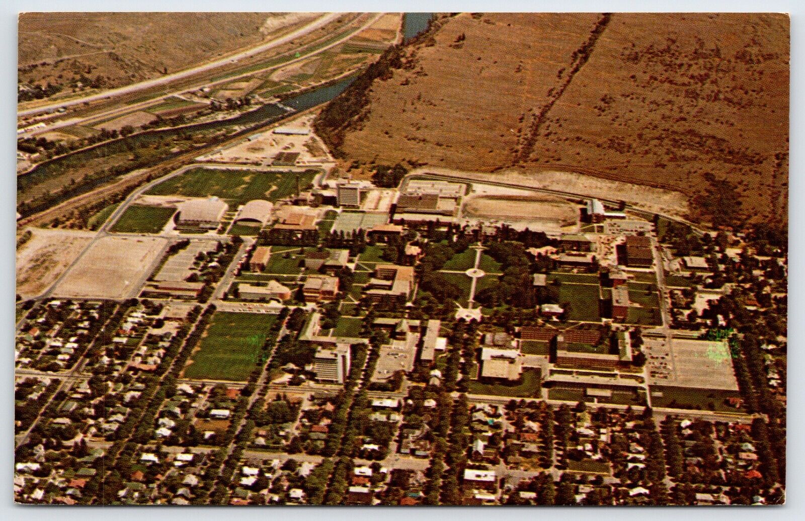 Postcard The University Of Montana Campus Aerial View, Missoula Montana Unposted